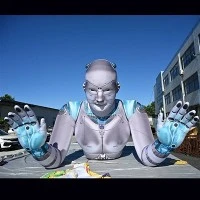 Palcoscenico a forma di personaggio gonfiabile-